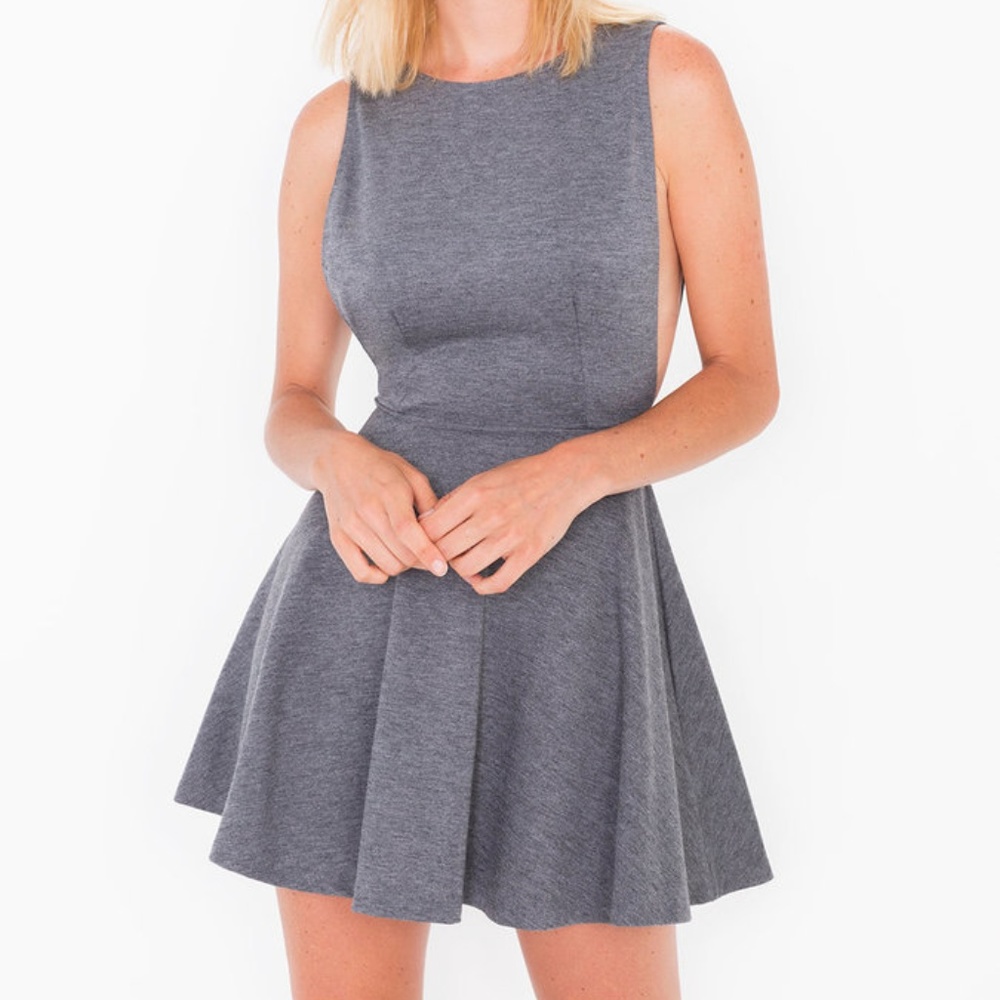 NWOT American Apparel grey ponte backless dress